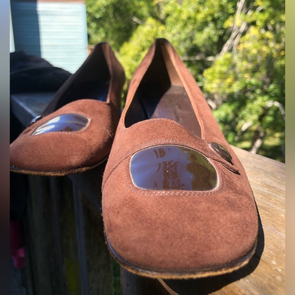 Salvatore Ferragamo Brown Heels Elegant Design size 10 Medium - Picture 3 of 8